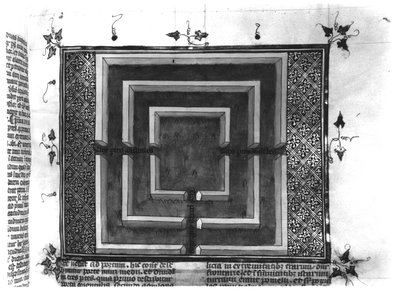 Ms 292 T III fol. 208r Labyrinth, Illustration aus 